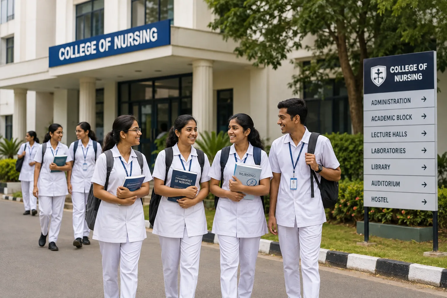 BSc Nursing college campus visit in Bangalore